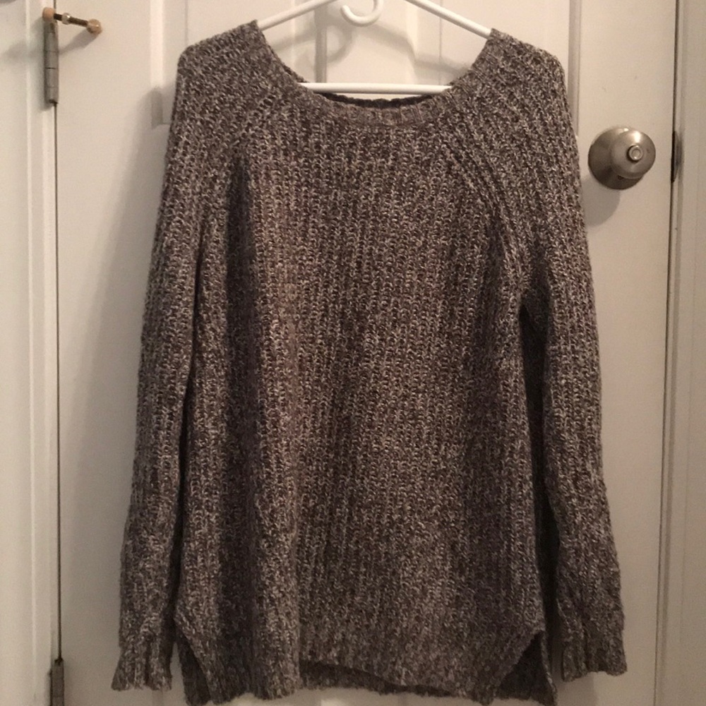 Grey scoop neck sweater